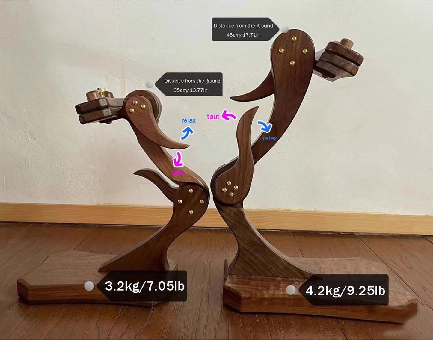 FENOKD Embroidery Stand Embroidery Hoop Adjustable Embroidery Stand, Natural Red Pear Wood, Black Walnut Wood Frame Cross Stitch Floor Stand,Red Pear Wood-9.84 * 2.29 * 1.18in