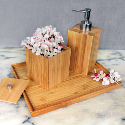 BambooMN Organic Bamboo Serving Tray, Vanity, Appetizers, Snacks, Desserts, Charcuterie Boards, 17"x13"x0.75" - 30 Trays
