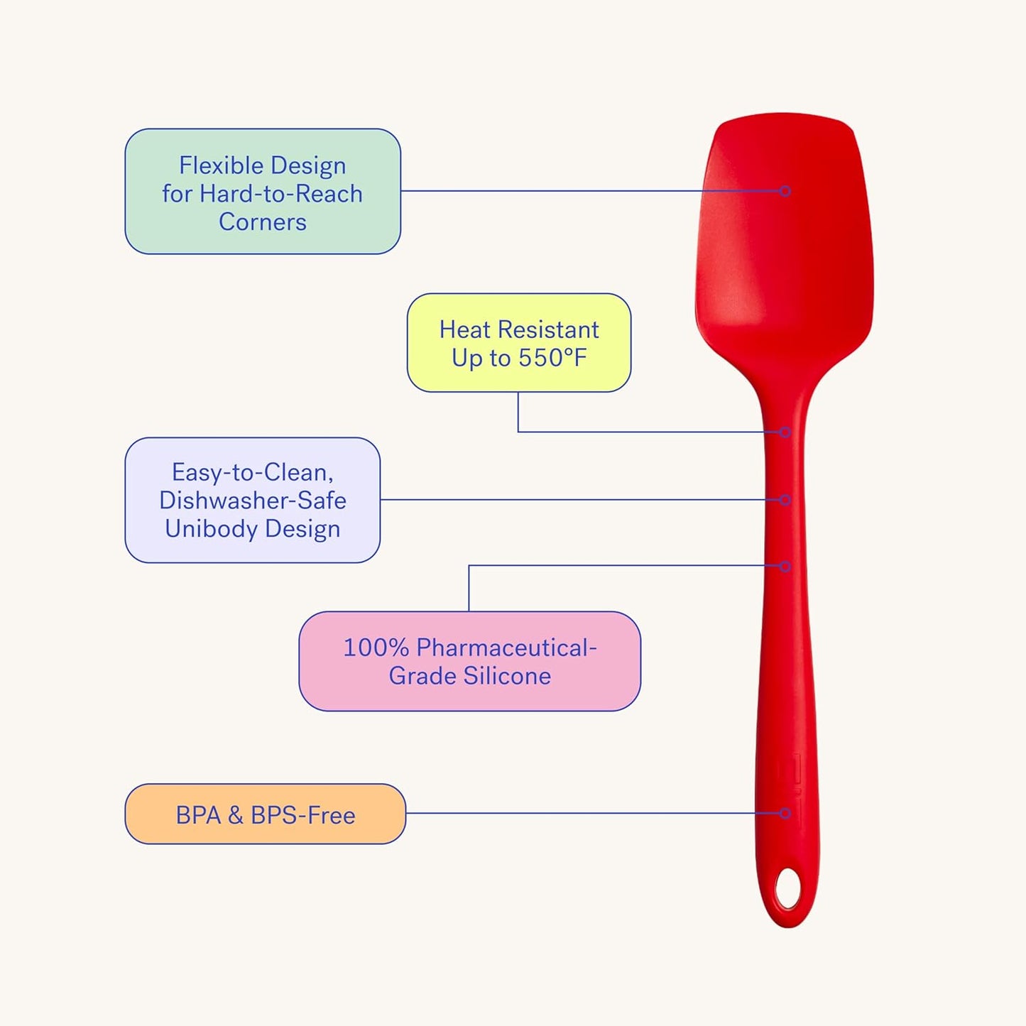 GIR: Get It Right Mini Silicone Spoonula Spatula - 8.3 In L x 1.8 In W, Black, Nonstick Kitchen Utensil