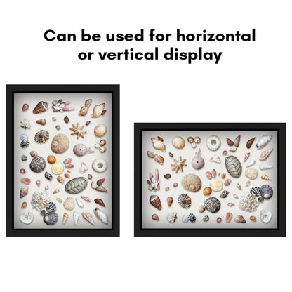 Americanflat 12x16 Shadow Box Frame with Polished Plexiglass - Silhouette Collection - Large Shadow Box Display Case for Tabletop and Wall Display - Black with Soft Felt Back