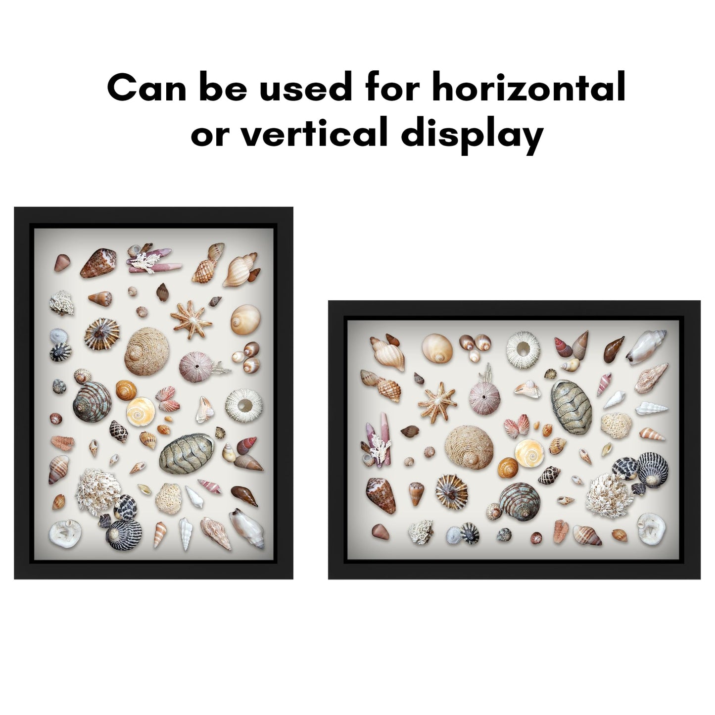 Americanflat 12x16 Shadow Box Frame with Polished Plexiglass - Silhouette Collection - Large Shadow Box Display Case for Tabletop and Wall Display - Black with Soft Felt Back