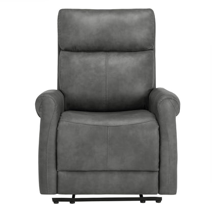 KISLOT Leather Recliner Chair for Adults Wall Hugger RV Recliner with USB Charging Ports Electric Power Reclining Sofa for Living Room Home Theater Seating Bedroom