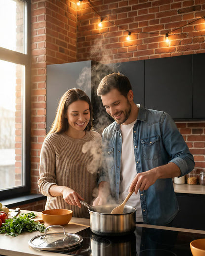 USELUCK Nonstick 2-QT Saucepan with Glass Lid,Stainless Steel Pot,Stay-Cool Handle,Dishwasher-Safe,Oven-Safe,Induciton Ready,Compatible with All Cooktops.