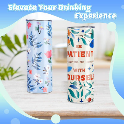HTVRONT Sublimation Tumblers 12 PCS - 20 OZ Sublimation Tumbler Blanks with Sublimation Paper/Shrink Wrap Films/Heat Tape/Straws/Straw Brush - Sublimation Blanks Products for Gift/DIY Craft