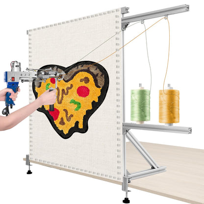 WDWTYZKA Tufting Frame, 35.5in X 35.5in Rug tufting Frame, Aluminum Material Nail Frame,with Rubber Cap Protection, Suitable for tufting Enthusiasts, Desktop Frame.