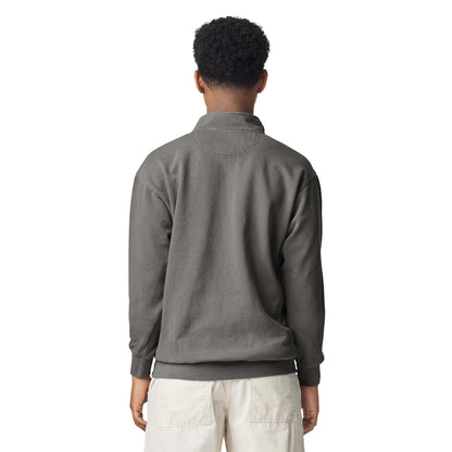 Comfort Colors Adult 1/4 Zip Sweatshirt, Style G1580, Grey, Medium