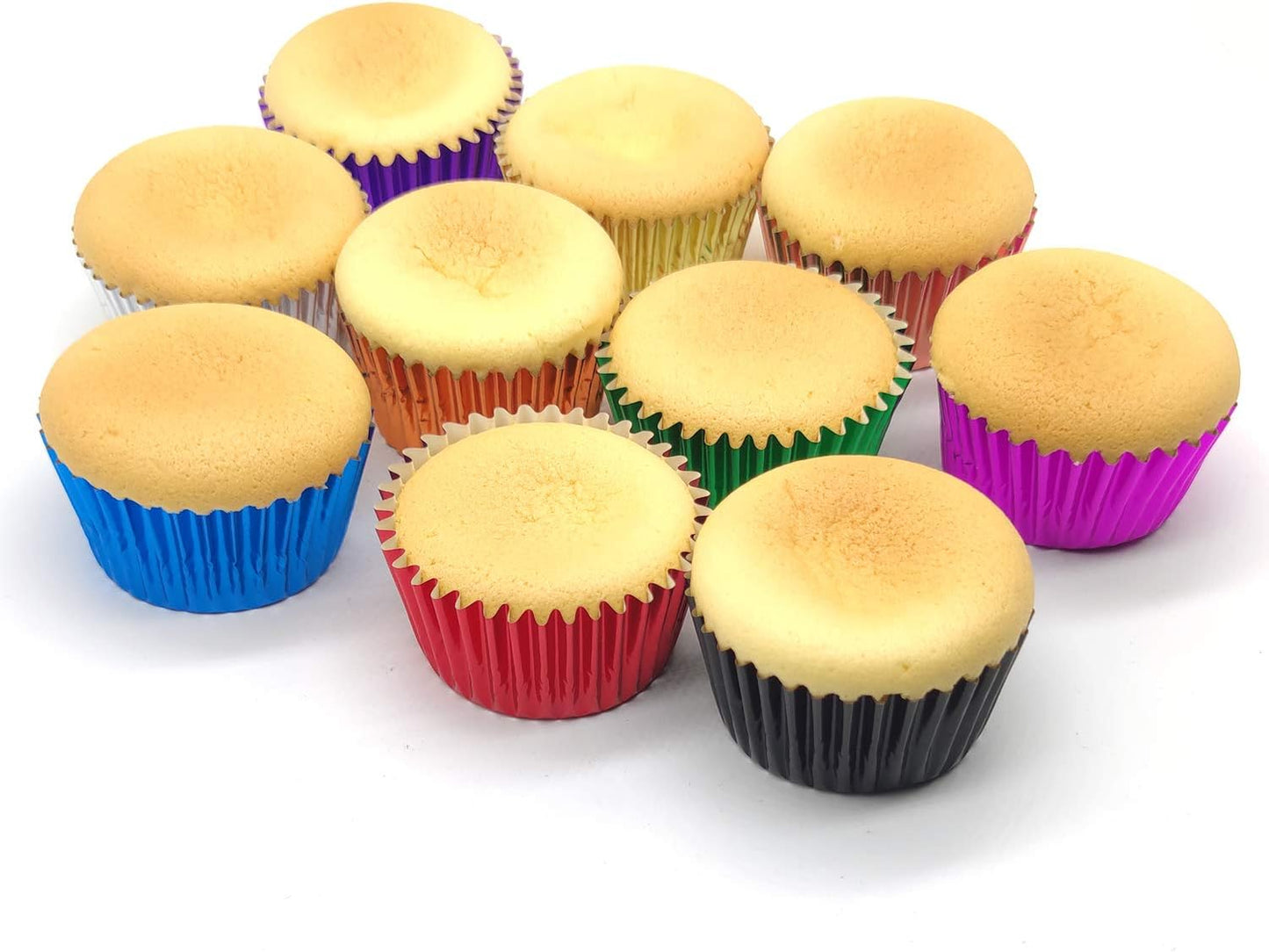 Standard Silver Foil Cupcake Liners - 100-Count Muffin Baking Cups for Party and More