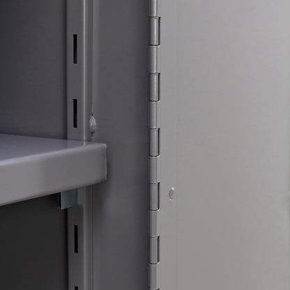 Jamco Extra Heavy Duty Steel Storage Cabinet with Solid Lockable Doors, 14-Gauge All-Welded Metal Cabinet, 4 Adjustable Shelves, 7,200 lbs Capacity, 24" D x 36" W x 74" H, Gray