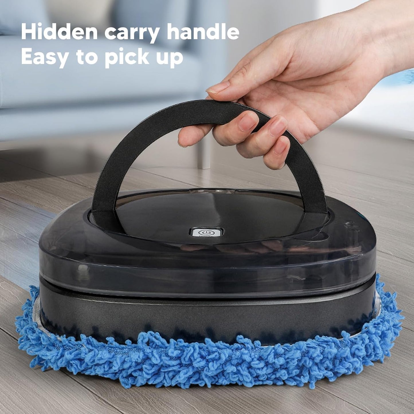 HURRISE Automatic Floor Mopping Robot, Mopping Robot with Water, Vacuum and Mop Cleaning Robot for Pet Hair, Hardwood