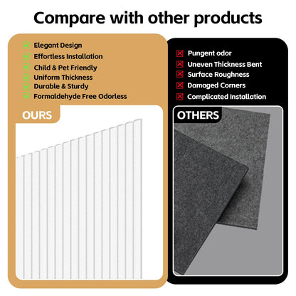 RITOLLO 12 Pack Acoustic Wall Panels, 47.2X23.6X0.4 inch Decorative Self-Adhesive Soundproof Panels, Sound Dampening Panels for Home Studio Office, White(White,12)