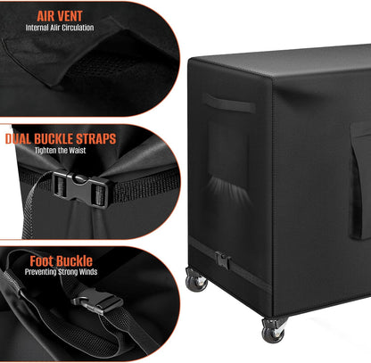 48 Inch 600D Outdoor Bar Cart Cover for BBQ Food Prep Table, Kovshuiwe Heavy Duty Oxford Fabric Outdoor Dining