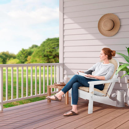 47x19.6x4 Inch, Adirondack Chair Cushion, Extra Thick High Back Rocking Chair Cushion Folding Patio Pads with Ties
