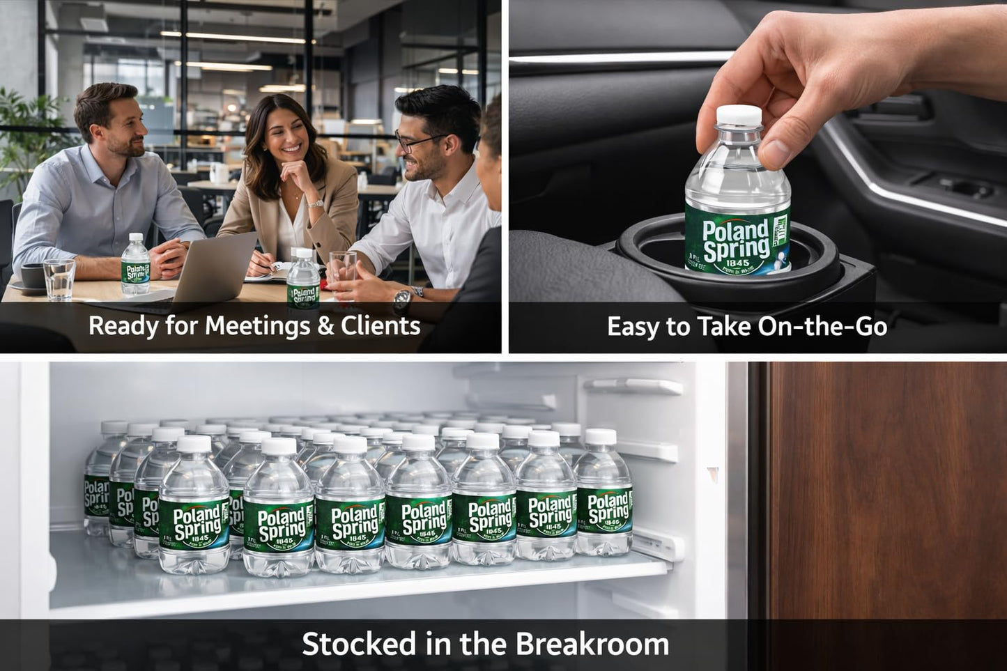 Poland Spring Water Bottles 24 Pack - Small Mini Bottles - Poland Spring 8 oz Bottled Water