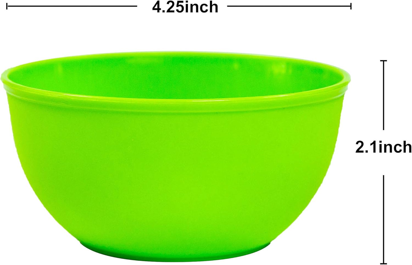 Youngever 9 Pack 10 Ounce Plastic Bowls, Kids Plastic Bowls, Set of 9 Rainbow Colors