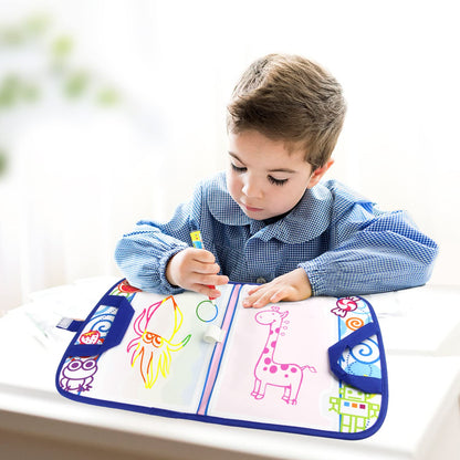 Coolplay Kid Activities Water Drawing Mat Painting with Water Pen Airplane Travel Toy for Toddlers