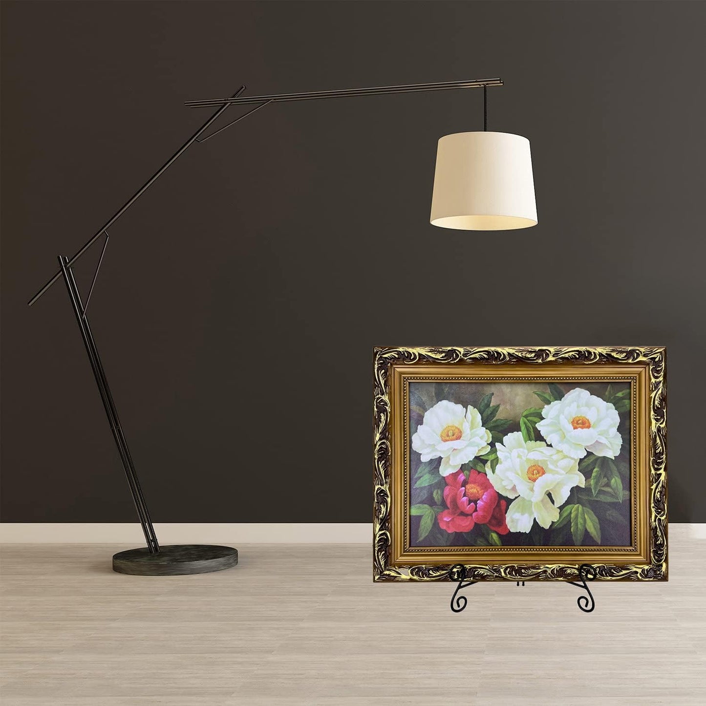 12 Inch Plate Stands for Display, 2 Pack Black Iron Adjustable Easel Stand for Photo Frame, Plate, Home Decoration