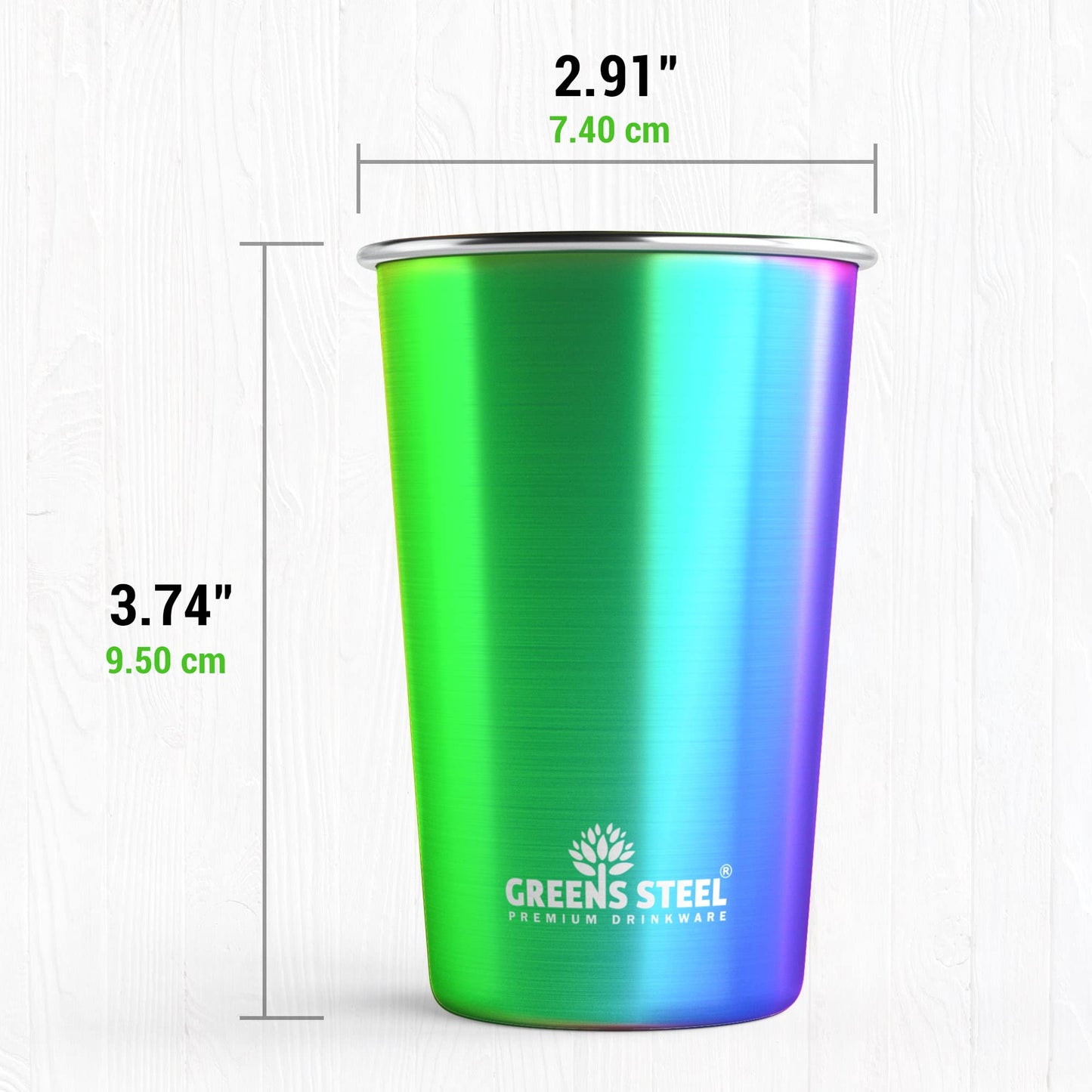 10oz Kids Cups – Stainless Steel Cups for Home, Party, Camping & Outdoor Activities – BPA Free, Unbreakable, Premium Stackable Metal Drinking Glasses for Children (4-Pack)