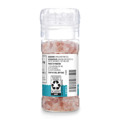 Amazon Grocery, Himalayan Pink Salt Adjustable Grinder, 4.77 Oz (Previously Amazon Fresh, Packaging May Vary)