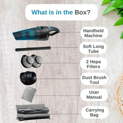 Handheld Vacuum Cleaner, High Suction Power 13000PA Cordless for Cars, Homes, Pets, and Small Spaces