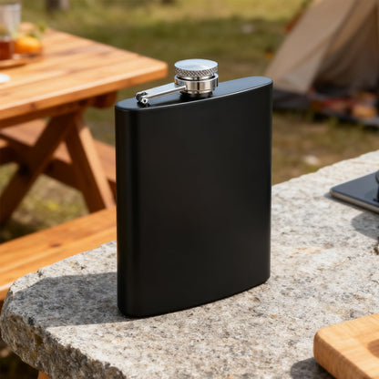 30 Pieces Hip Flasks Set Stainless Steel Liquor Flask with Funnel Metal Leak Proof Flask Pocket Whiskey Flasks for Laser Engraving, Black