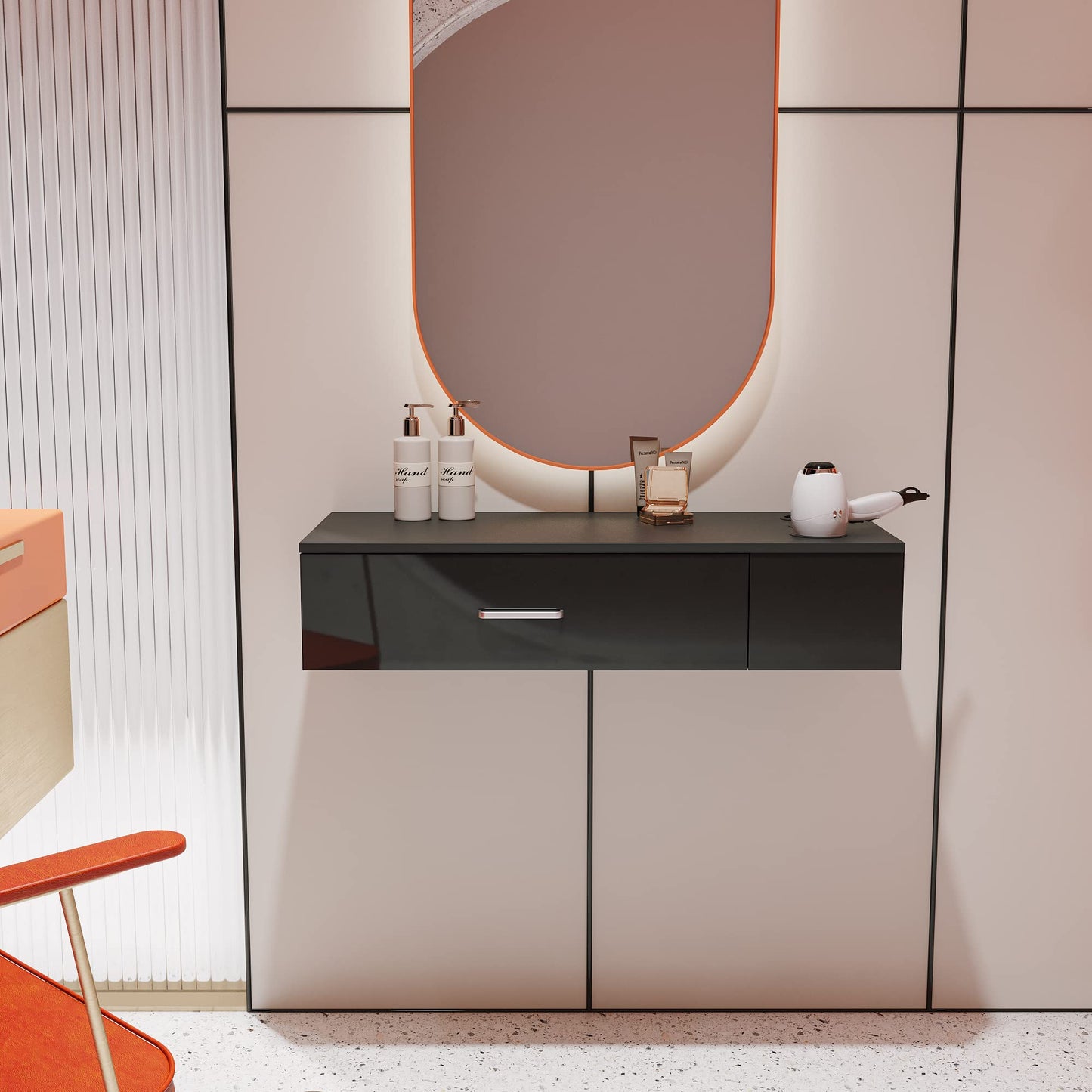 Wall Mount Salon Stations for Hair Stylist,Barber Hair Stations for Salon Beauty Spa Equipments