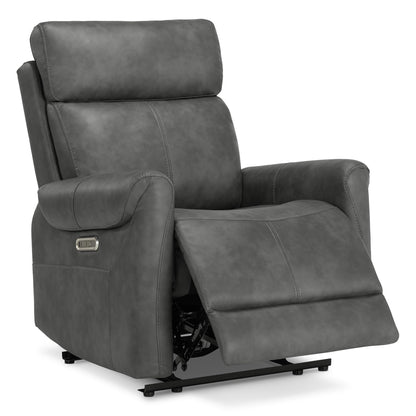 KISLOT Leather Recliner Chair for Adults Wall Hugger RV Recliner with USB Charging Ports Electric Power Reclining Sofa for Living Room Home Theater Seating Bedroom