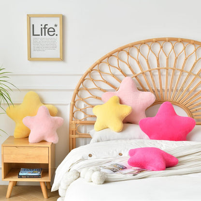 15" Xiashrk Star Pillow, Decorative Throw Pillows for Bed Couch, Star Shaped Pillow Plush Floor Cushions Room Decor