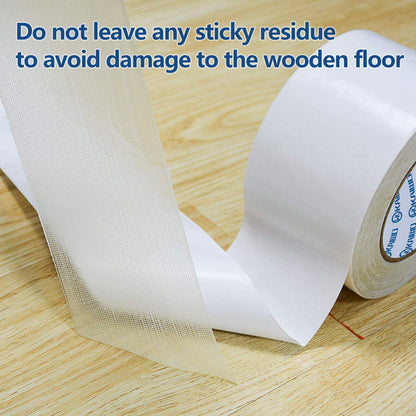 KAIWO Heavy Duty Carpet Tape Double Sided 4 INx30YD Rug Tape for Area Rugs on Carpet, Perfect Rug Gripper for Holding Area Rugs, Hardwood Floors, Outdoor Rugs, Stair Treads, White.
