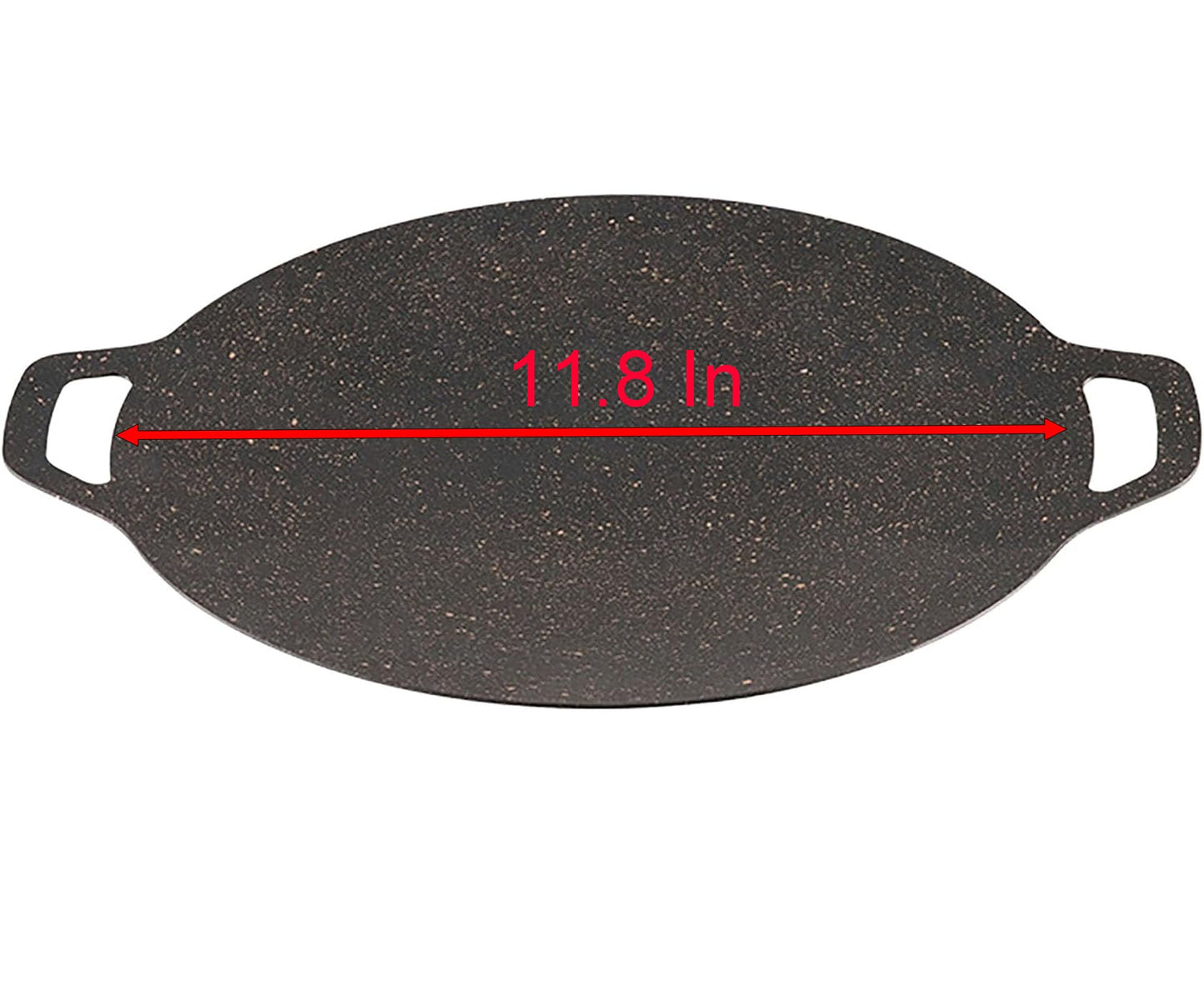 Thin Korean Grill Pan, 11 Inch Iron with Non-stick Coating Baking Tray on Heating Stove for Home, Party Travel and Outdoor (11.8 inch)