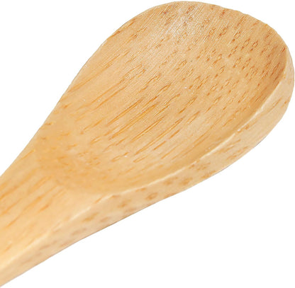 BambooMN Bamboo Serving Spoons, Mini Salt Sugar Spoon, 10 Pieces, Carbonized Brown