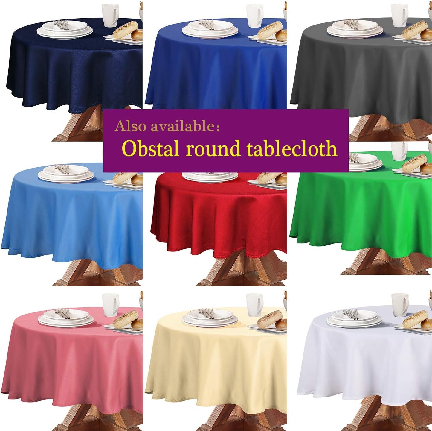 210GSM Blue,52x70 Inch) Obstal Rectangle Table Cloth - Heavy Duty Water Resistance Microfiber Tablecloth, Decorative