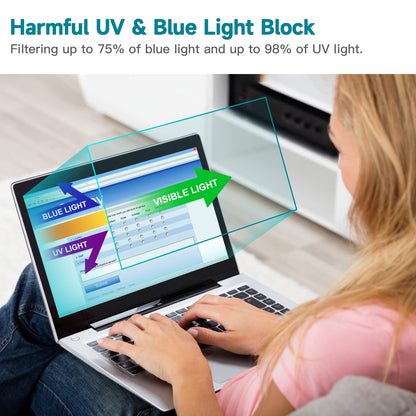 2 Pack 16 Inch Anti Blue Light Screen Protector for Lenovo/Dell/HP/ASUS/LG, Reduce Eye Strain Anti Glare Blue Light Blocking Screen Protector for 16’’ with 1920x1200 Resolution Laptop