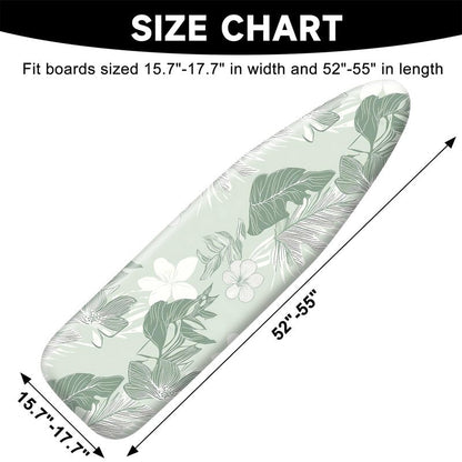 seewan Quick Install Ironing Board Cover 17" x 55" Ironing Board Cover with Nose Strap Pocket and Elastic Sides Anti-Slip and Heat-Resistant Stylish Home Ironing Board