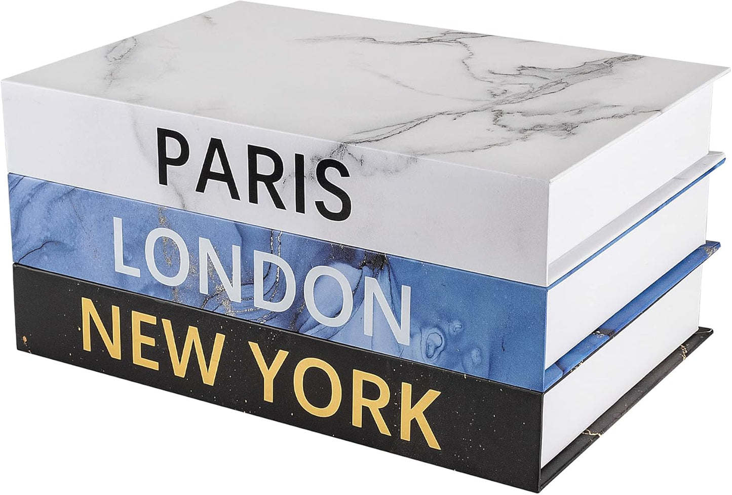 Set 3 Home Decorative Books: Faux Book for Decoration Storage Box for Coffee Table Decor Book, of Stacked Books