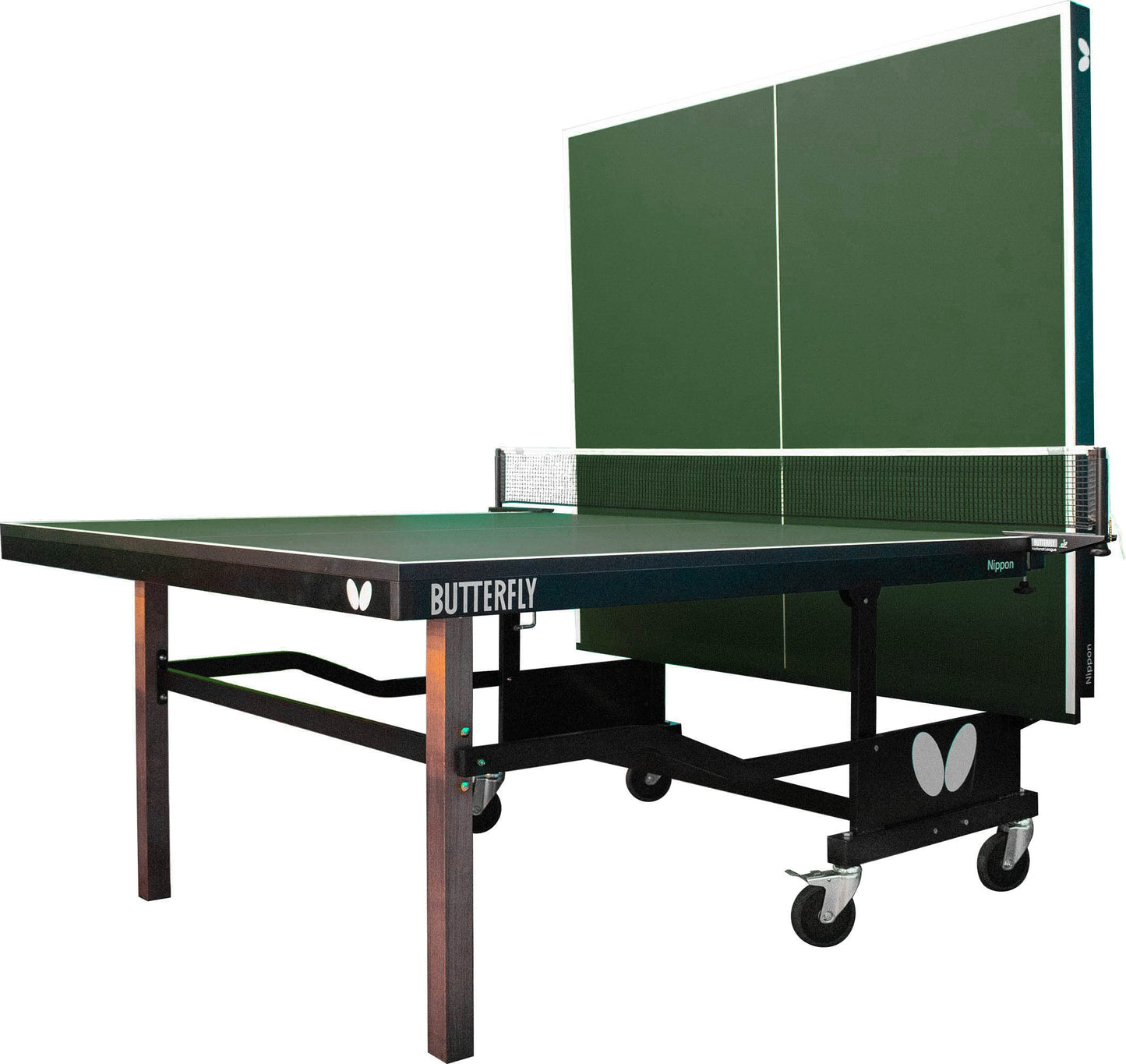 Butterfly Nippon 22 Ping Pong Table | Indoor Rollaway Table Tennis Table | Built Like A Tank | for Clubs, Home Game Rooms, Institutions | Professional Ping Pong Net Included | Playback Option