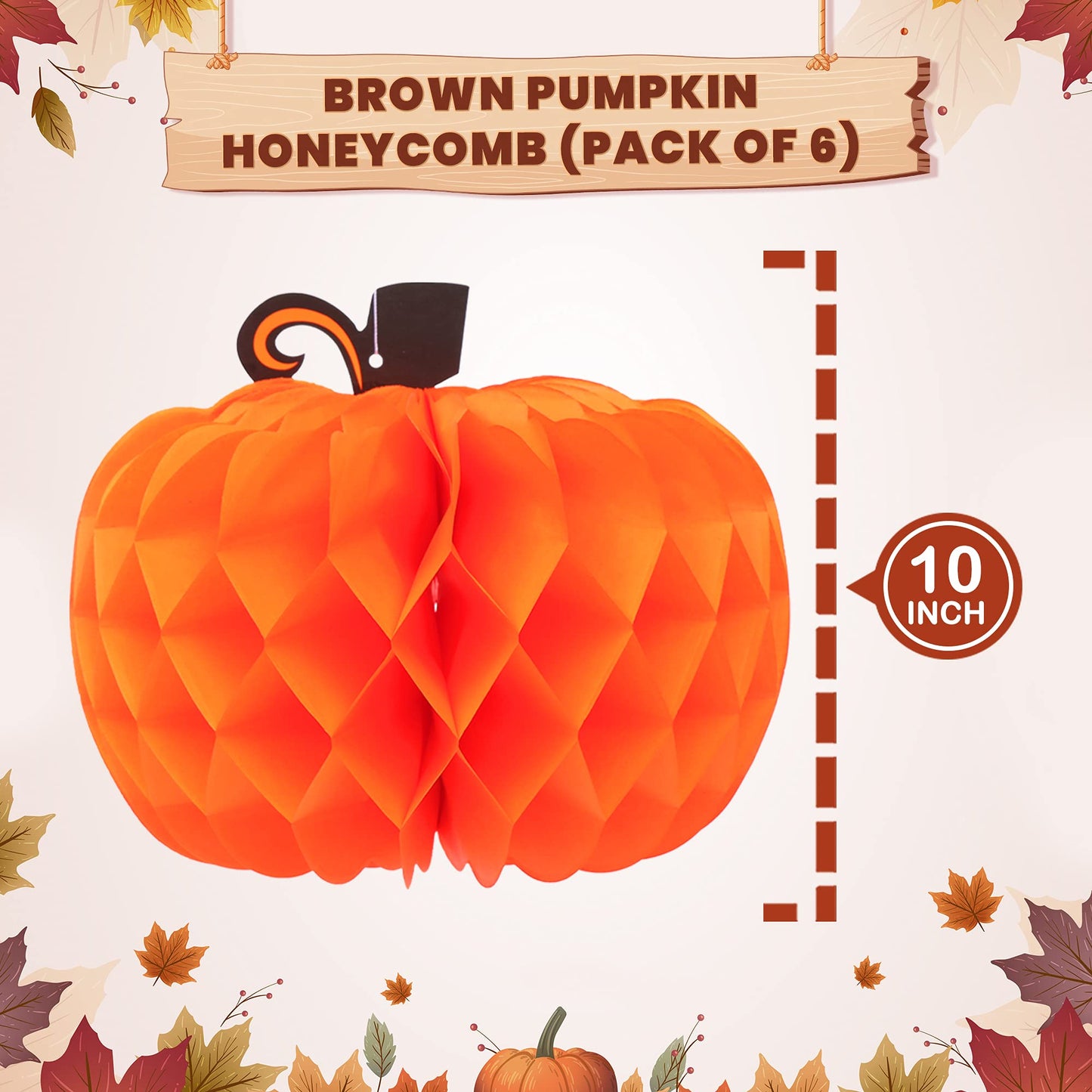 KatchOn, Pumpkin Table Centerpieces And Thanksgiving Wooden Cutout Sign Set – Pack of 14 | Honeycomb Paper Pumpkins And Thankful Blessed Grateful Word Signs For Thanksgiving Table And Fall Decorations