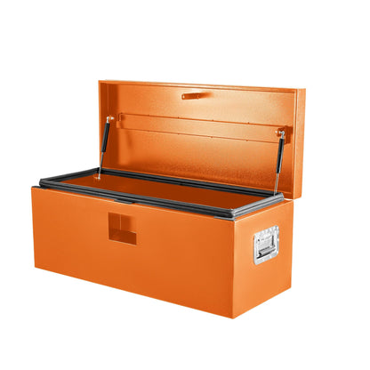 IDEALHOUSE Truck Bed Tool Box and Trailer Tongue Box - 30" Black Steel Storage Chest for Pickup Trucks, RVs, Trailers, Vans, 30"x 15"x 15"