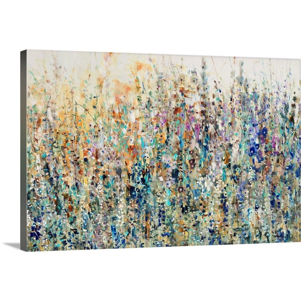CANVAS ON DEMAND Thicket Wildflowers Canvas Wall Art Print by Tim O'toole, Contemporary, Abstract, Home Decor, Floral, Flowers, Modern Abstract, Artwork,60" x40in