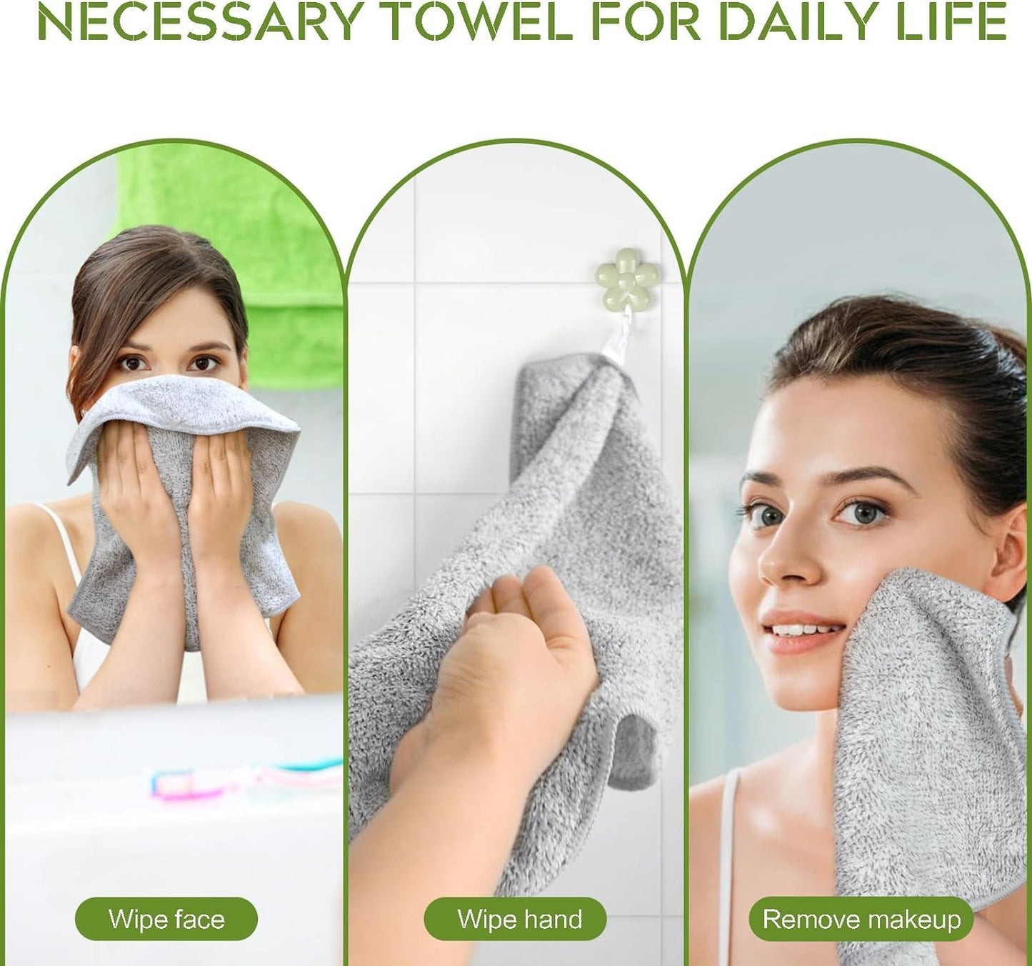 12Inch 12Inch SINLAND Microfiber Face Cloths Highly Absorbent Washcloths Soft Feel Fingertip Towels Multi-Purpose Wash