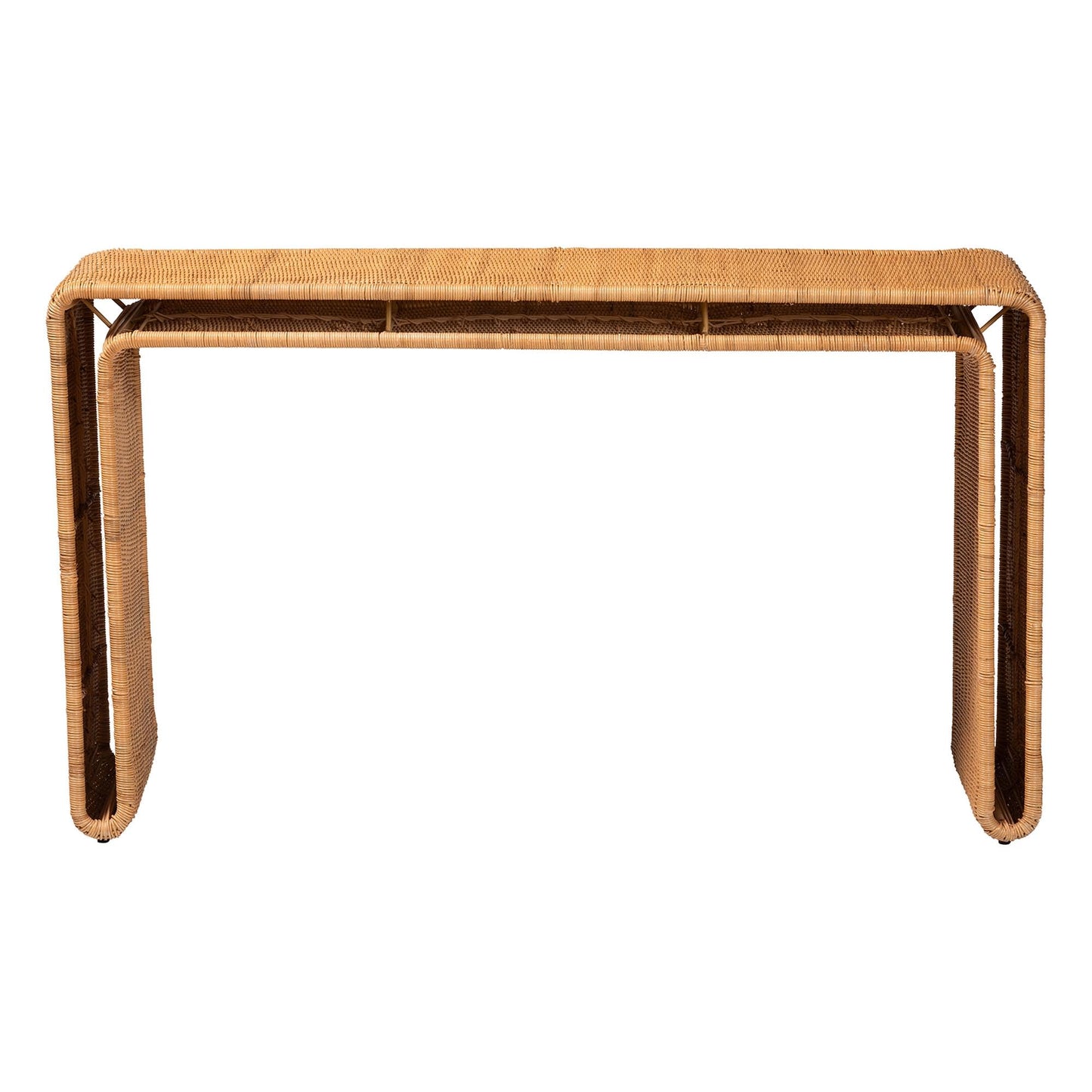 Bali & pari Nevada Rattan Console Table, Light Honey, 52-Inch, Fully Assembled