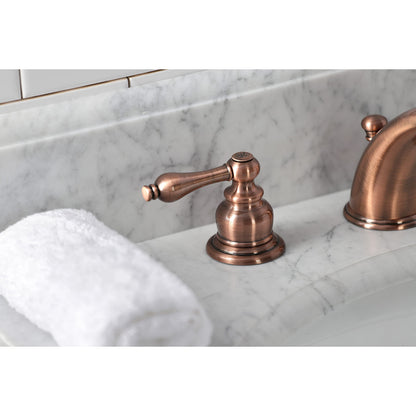 Kingston Brass KB976AL Victorian Widespread Bathroom Faucet, Antique Copper, 10 x 5.75 x 4.06