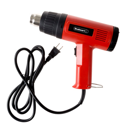 Dual Temperature Heat Gun - 1500W, 575°F to 932°F Heat Settings, 120V Heating Tool for DIY, Home Improvement, and Contractors by Stalwart (Red)