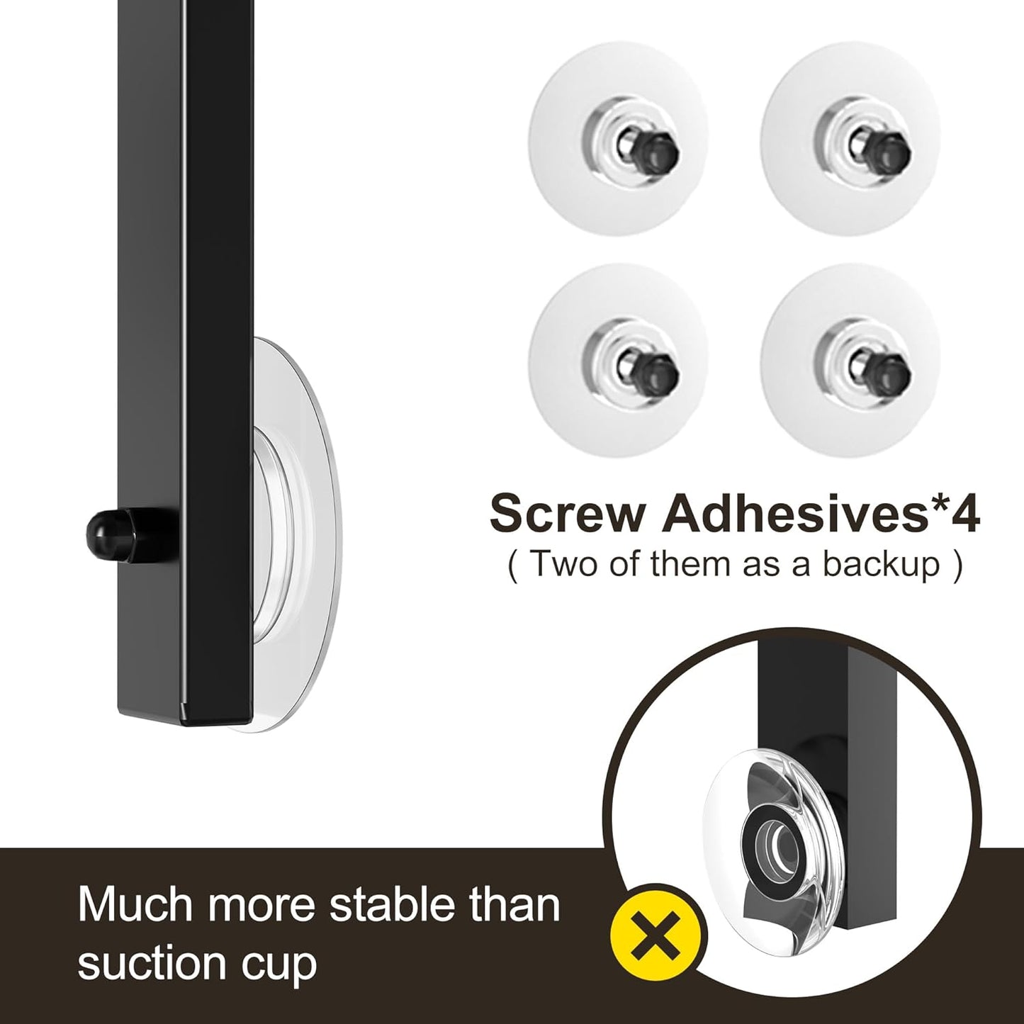 Orimade Adjustable Anti-slip Shower Caddy, Rustproof Hanging Organizer with 2 Hooks for Shower Storage