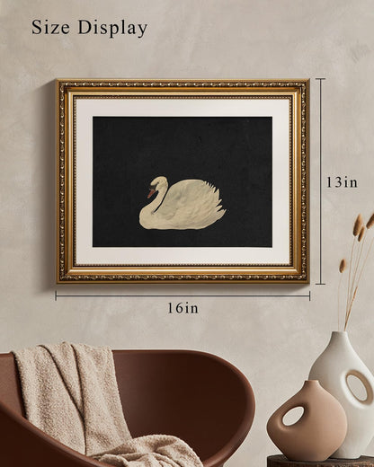 VIYYIEA Gold Framed Wall Art | Elegant Canvas Print Home Decor | Black, 13x16 Inches