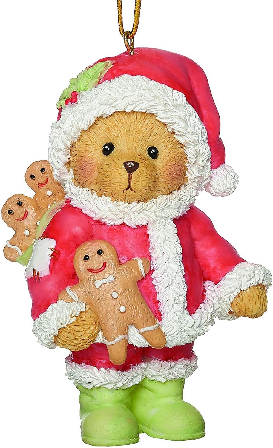 Roman 133476 Santa Suit Teddie Ornament, Cherished 3.25 inch, Multicolor