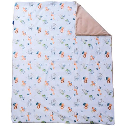 JoyTrek Toddler Comforter, Lightweight Baby Blanket for Toddler Bed, All Season Warm Cribs Quilt Kid Duvet Insert with 100% Cotton Soft Detachable Cover, Machine Washable 47x59in Animals