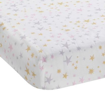 Bedtime Originals Rainbow Unicorn 3Piece Crib Bedding Set, Purple