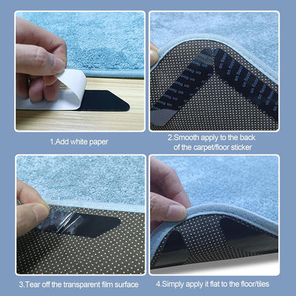 24 PCS Rug Tape, Non Slip Rug Grippers, Hold Carpet in Place on Hardwood Floors and Tiles