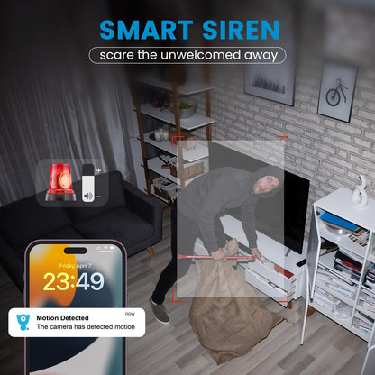 litokam 5MP Indoor Security Camera, 5G/2.4G WiFi Home Security Cameras with Phone App, Pet Cam for Baby Monitor with AI Motion Detection & 2-Way Audio, Night Vision, Compatible with NVR/Alexa