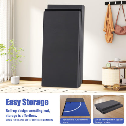 ETOYA Wrestling Mat 10'x10'/3 * 3m for Home Outdoor Indoor, 1.2" Thick Foldable XPE Jiu Jitsu Floor Exercise Mat for Martial Arts, MMA, Yoga, Kids Play & Gym Workouts